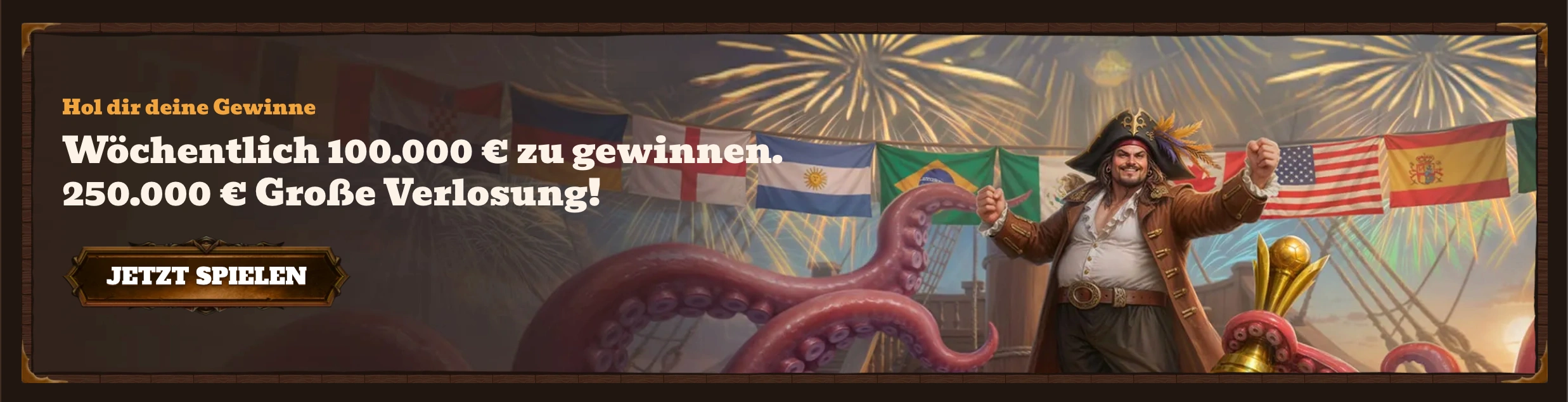 Fat Pirate Casino mobile Oberfläche